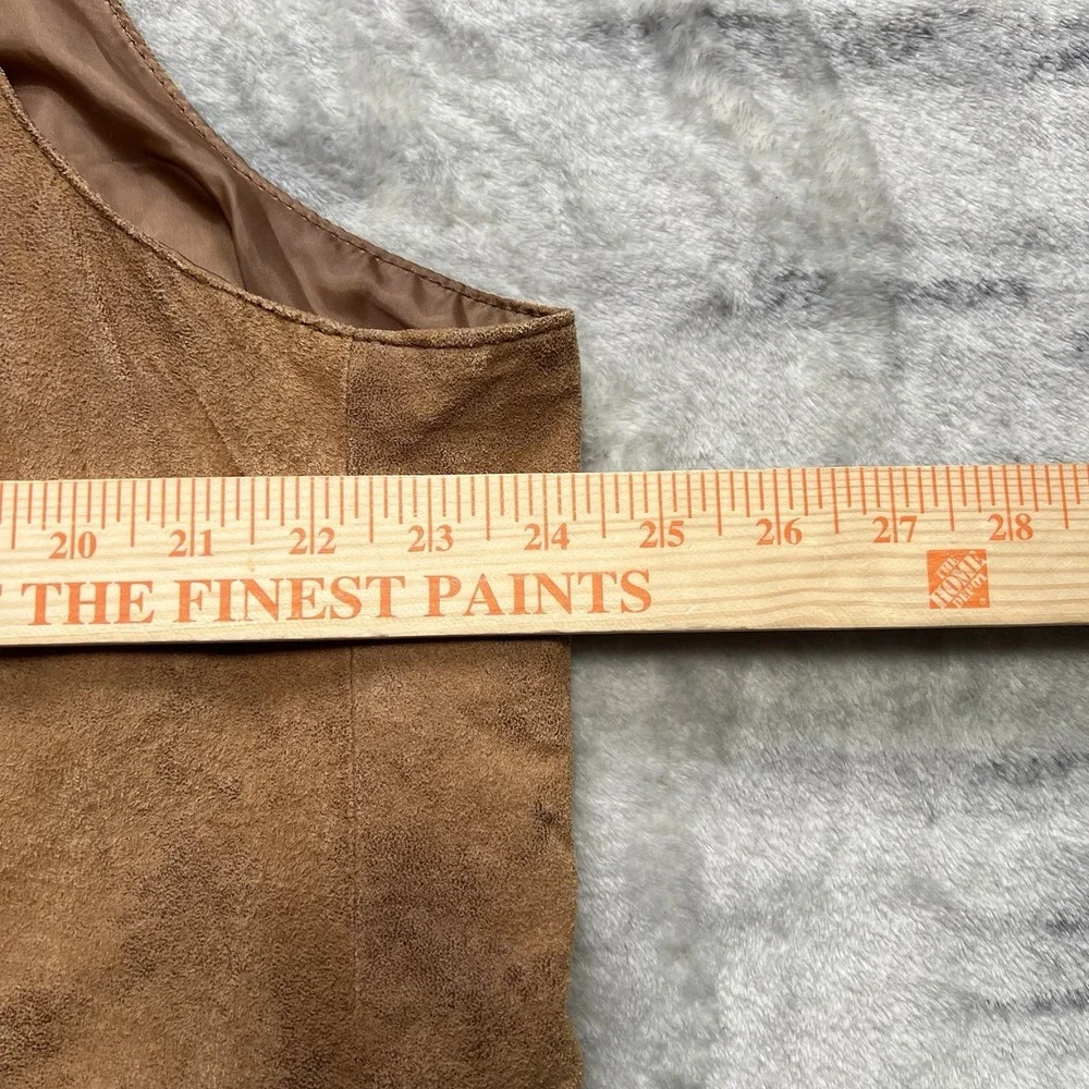 Scully Men's Distressed Leather Vest Size 48 Western Cowboy Button Front Brown